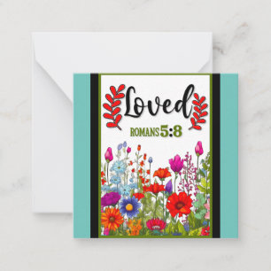Retro Blumen Inspirierend Mitteilungskarte