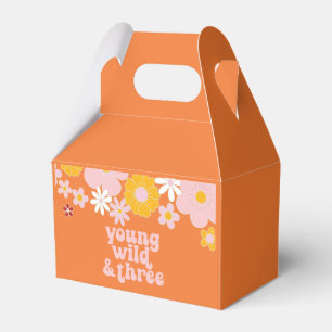 Retro-Blumen-jung-wild-drei-Geburtstags-Geschenkbo Geschenkschachtel
