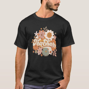 Retro-Blumen-Lehrer Zurück zur Schule Niedlicher L T-Shirt