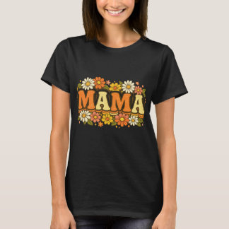 Retro-Blumen-Mama-T-Shirt – Vintage-Boho-Muttertag T-Shirt