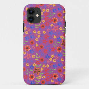 Retro-Blumen-Miniprint auf Magenta-iPhone-5/5s-Hül Case-Mate iPhone Hülle