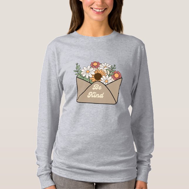 Retro-Blumen mit einer positiven Botschaft sind fr T-Shirt (Vorderseite)