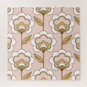Retro Blumen: nahtlos Vintages Muster. Puzzle
