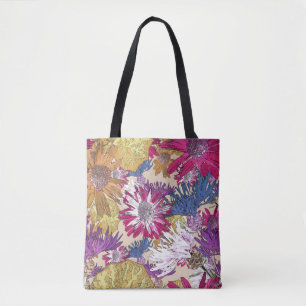 Retro, Blumen, rote Blume, Blumenstrauß, blaue Blu