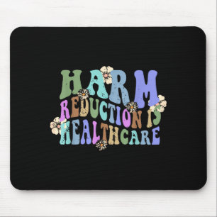 Retro-Blumen-Schadensbegrenzung-Gesundheitsversorg Mousepad