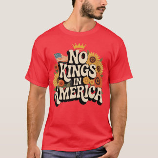 Retro-Blumen-Shirt 70er Jahre Damen Kein König In T-Shirt