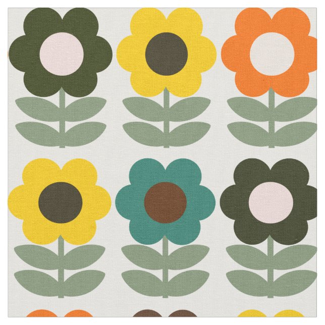 Retro Blumen Stoff (Nahaufnahme)