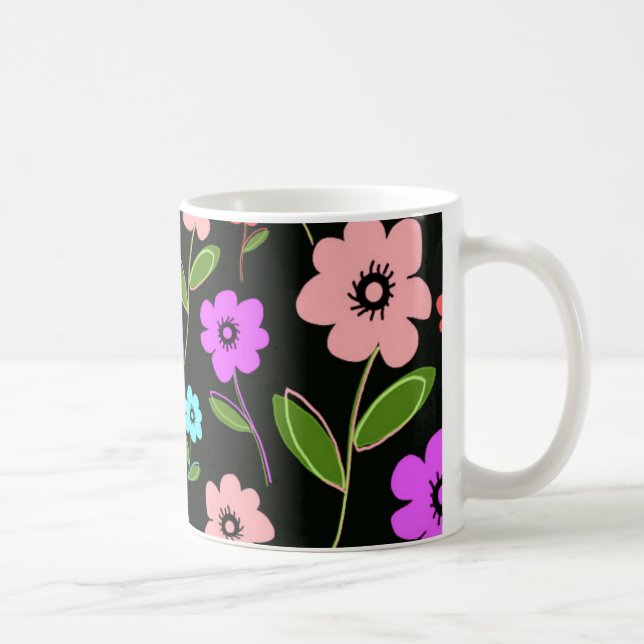 Retro Blumen Tasse (Rechts)