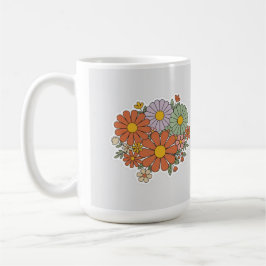 Retro-Blumen-Tasse – Vintage-Gänseblümchen und Wil Kaffeetasse