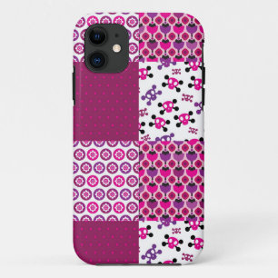 Retro-Blumen-Totenkopf-Polka-Dot Case-Mate iPhone Hülle