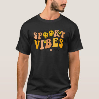 Retro-Blumen unheimliche Jahreszeit unheimliche Vi T-Shirt