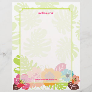 Retro-Blumen, wählen Sie Ihre Lieblingshintergrund Briefkopf