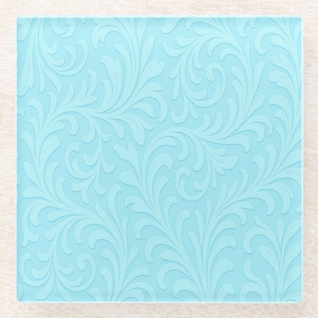Retro-Blumendesign Glasuntersetzer (Vorderseite)