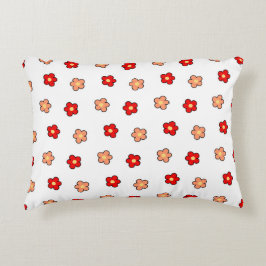 Retro Blumendesign in weißer und weißer Blume Dekokissen