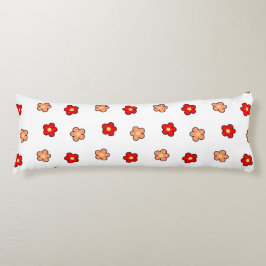 Retro Blumendesign in weißer und weißer Blume Seitenschläferkissen