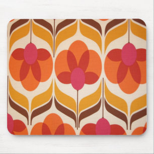 Retro-Blumendesign Mousepad