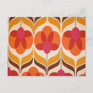 Retro-Blumendesign Postkarte