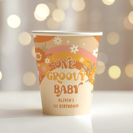 Retro Blumengebäck Pappbecher