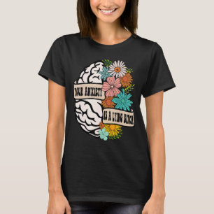 Retro-Blumengehirn Angst Welttag der psychischen G T-Shirt