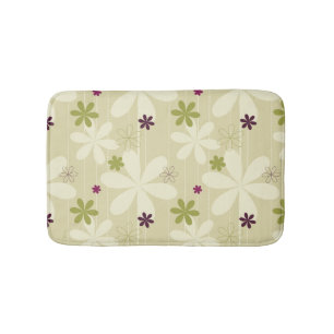 Retro Blumenhintergrund Badematte