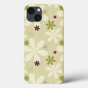 Retro Blumenhintergrund iPhone 13 Hülle