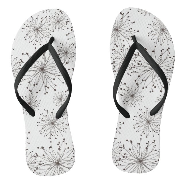 Retro Blumenhintergrund Flip Flops (Fußbett)