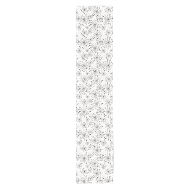 Retro Blumenhintergrund Kurzer Tischläufer (Vorderseite)