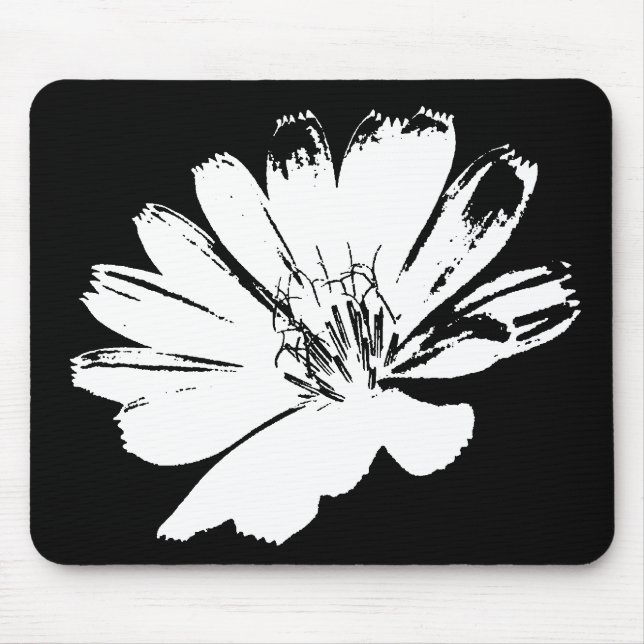 Retro-Blumenkunst Mousepad (Vorne)