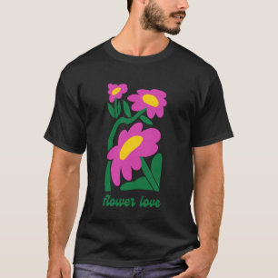 Retro-Blumenliebe, Rosa, Gartenaesthetic mit Gänse T-Shirt