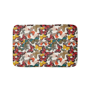 Retro Blumenmuster 3 Badematte