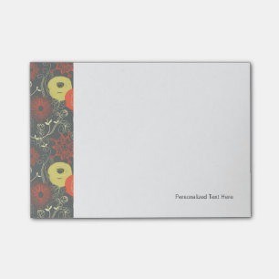 Retro-Blumenmuster 6 Post-it Klebezettel