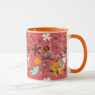 Retro Blumenmuster 7 Tasse