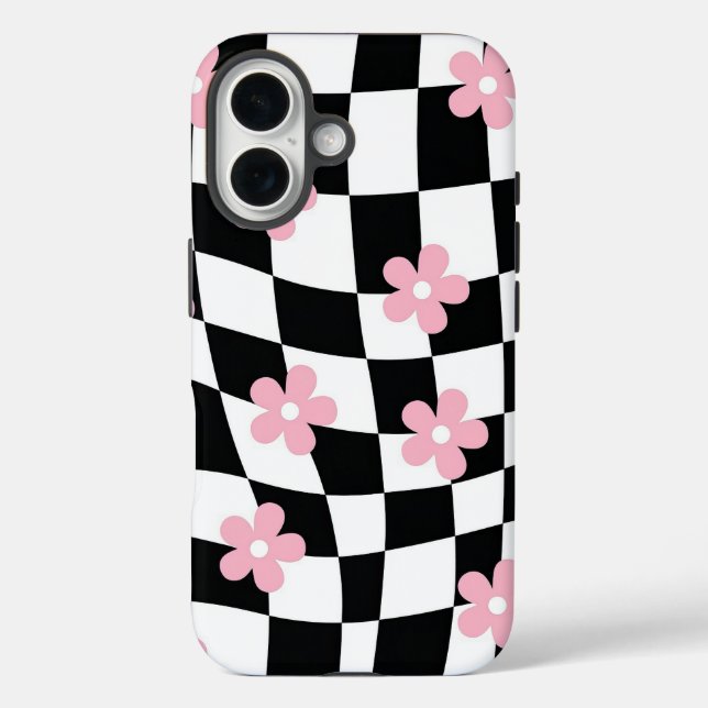 Retro-Blumenmuster Case-Mate iPhone Hülle (Rückseite)
