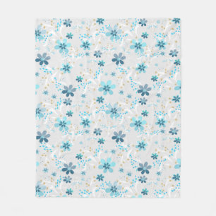 Retro-, Blumenmuster Fleecedecke