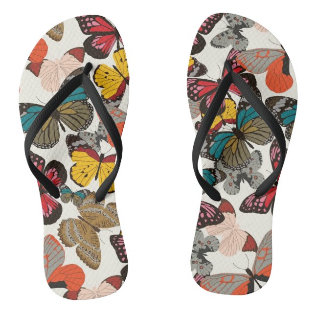 Retro Blumenmuster Flip Flops (Fußbett)