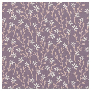 Retro Blumenmuster im boho Stil. Rosa Sakura. Stoff