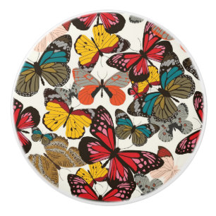 Retro Blumenmuster Keramikknauf