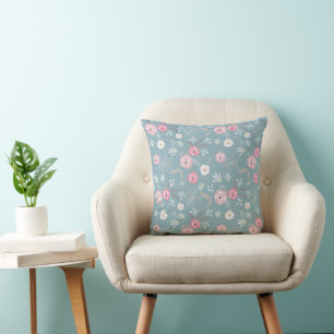 Retro-Blumenmuster. Kissen