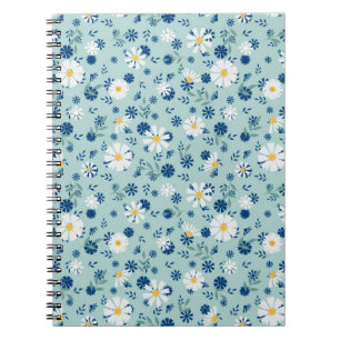 Retro-Blumenmuster mit Gänseblüten. Notizblock