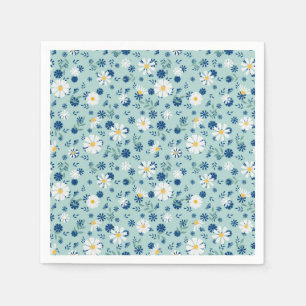 Retro-Blumenmuster mit Gänseblüten. Serviette