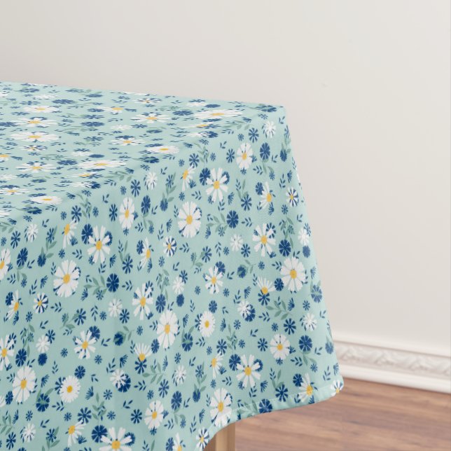 Retro-Blumenmuster mit Gänseblüten. Tischdecke (Beispiel)