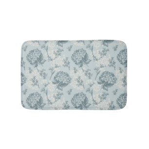Retro Blumenmuster mit Viburnum-Blumen Badematte