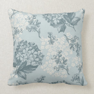 Retro-Blumenmuster mit Viburnum-Blüten Kissen