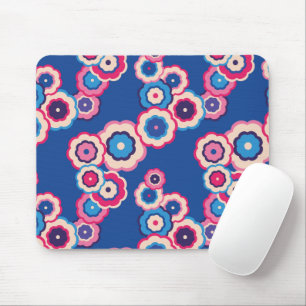 Retro-Blumenmuster Mousepad