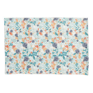 Retro-Blumenmuster nahtlos Kissenbezug