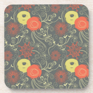 Retro Blumenmuster Untersetzer