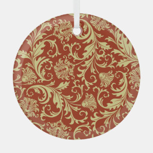 Retro-Blumenmuster: vintage Musterhintergrund. Ornament Aus Glas