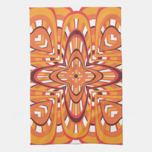 Retro Blumenmuster Vintage Nahtlos Handtuch