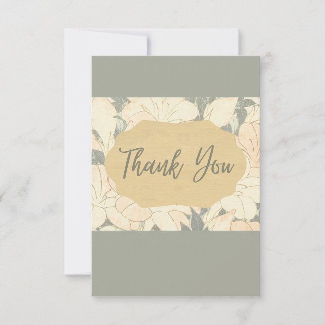 Retro-Blumenprint RSVP Karte (Vorderseite)
