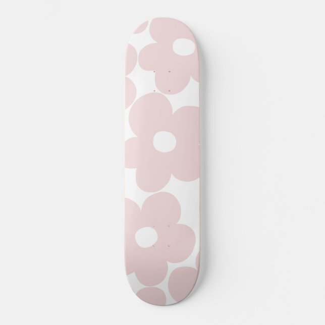 Retro Blush Pink Daisies #1 #decor #art Skateboard (Vorderseite)